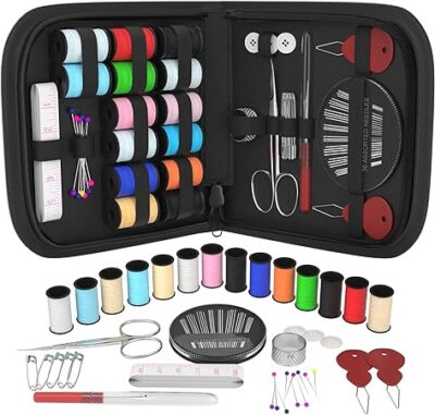 Coquimbo Sewing Kit for Adults, Kids, Beginner, Home, Traveler,Emergency, Portable Sewing Supplies Contains Soft Tape Measure, Scissors, Thimble, Thread, Sewing Needles etc